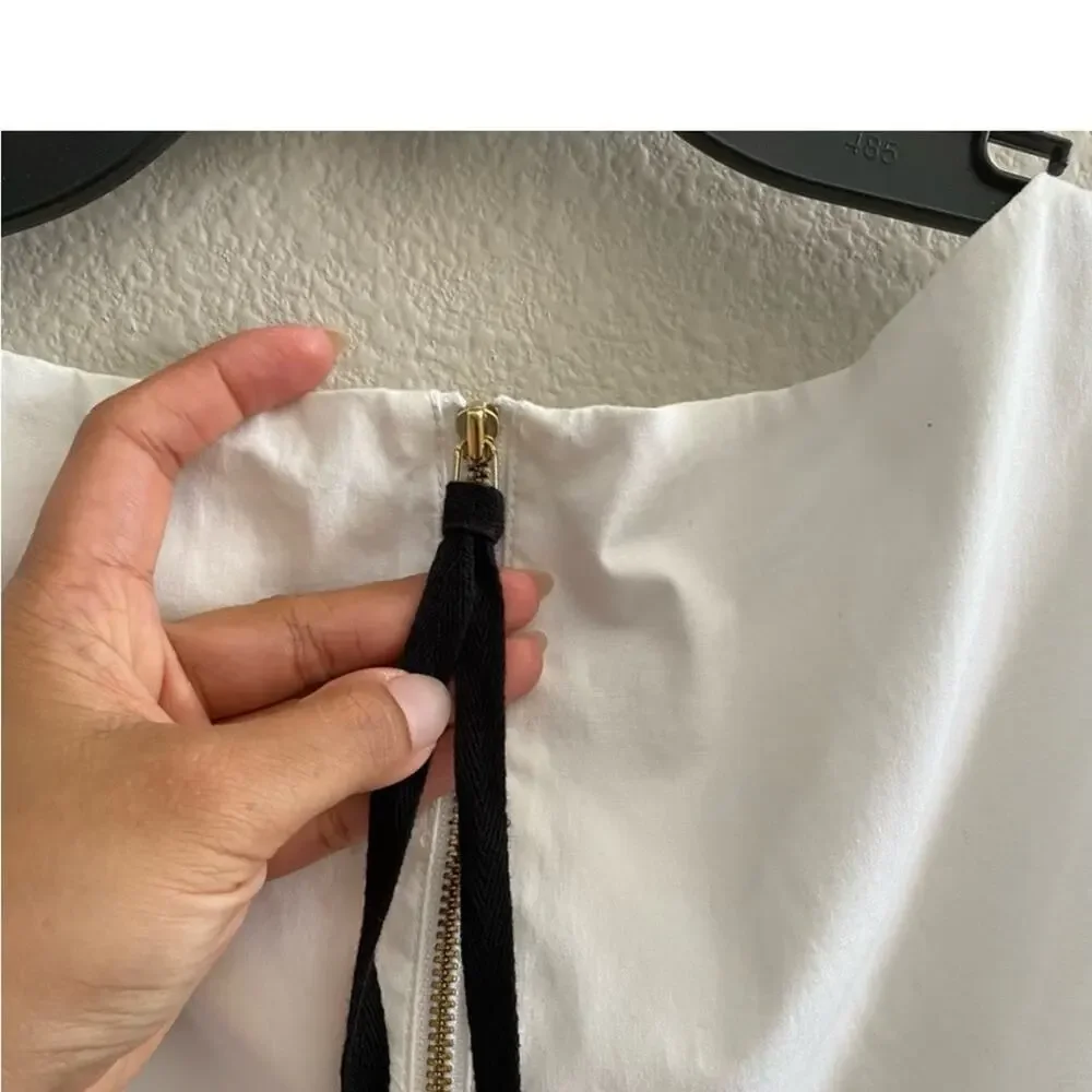 Kate Spade Broome Street Pinstripe blue & white dress. Sz 8 $229 - Picture 8 of 15